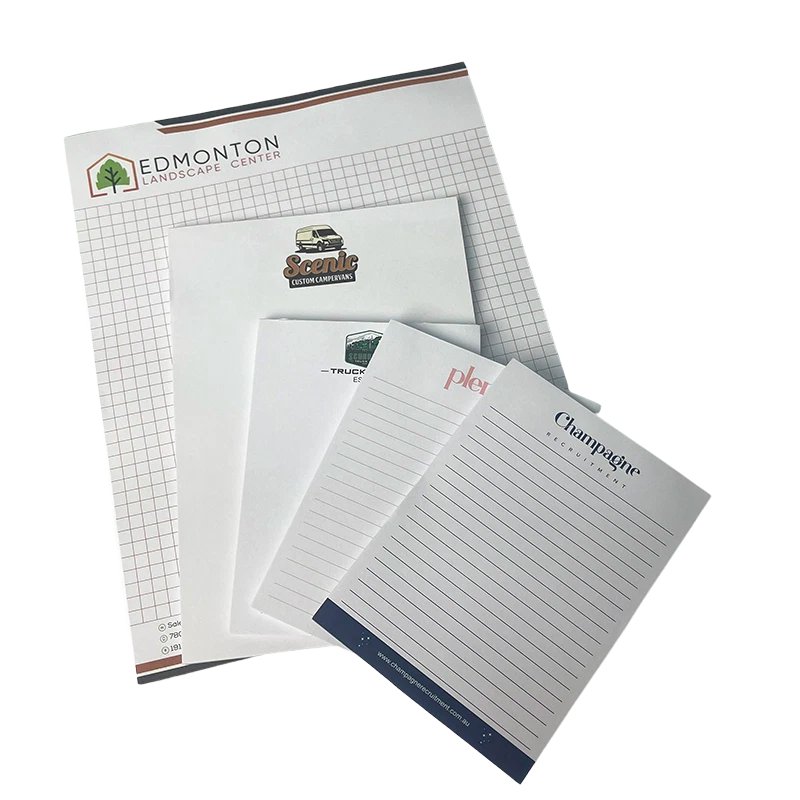 Custom Printed Personalised A4 A5 Office Business Conference Stationery Notepad Writing Paper Note Memo Pads With Logo