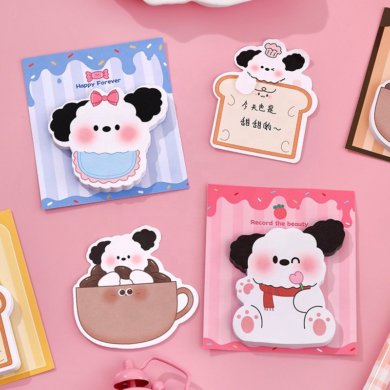 Promotional creative shape school kids kawaii cute cartoon dog sticky notes