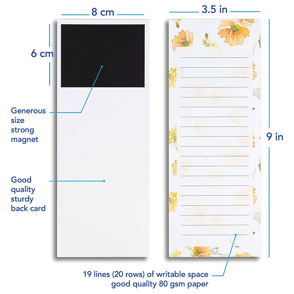 Custom Print Paper Magnetic Grocery List Memo Notes Pad Pocket Sticky Reminder Notepad