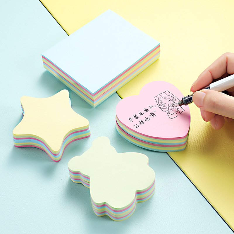 Bright Colorful Memo Pad Page Marker, Personalized Sticky Notes Bubble Shape for Note Taking Reminders Work study