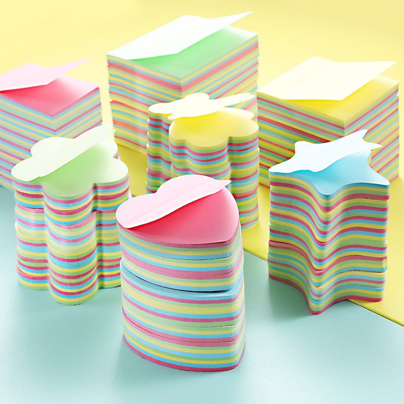 Bright Colorful Memo Pad Page Marker, Personalized Sticky Notes Bubble Shape for Note Taking Reminders Work study
