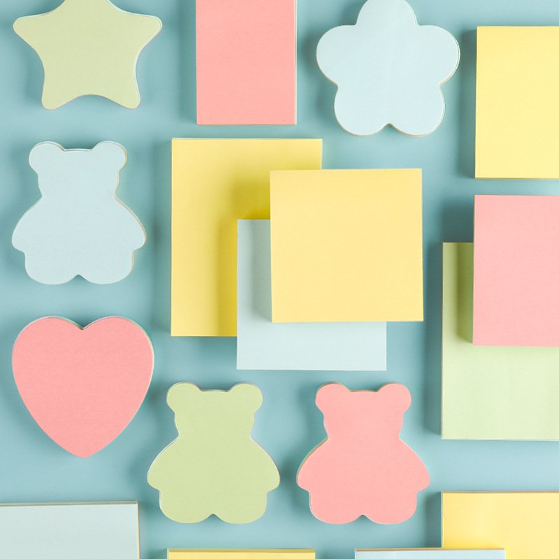 Bright Colorful Memo Pad Page Marker, Personalized Sticky Notes Bubble Shape for Note Taking Reminders Work study