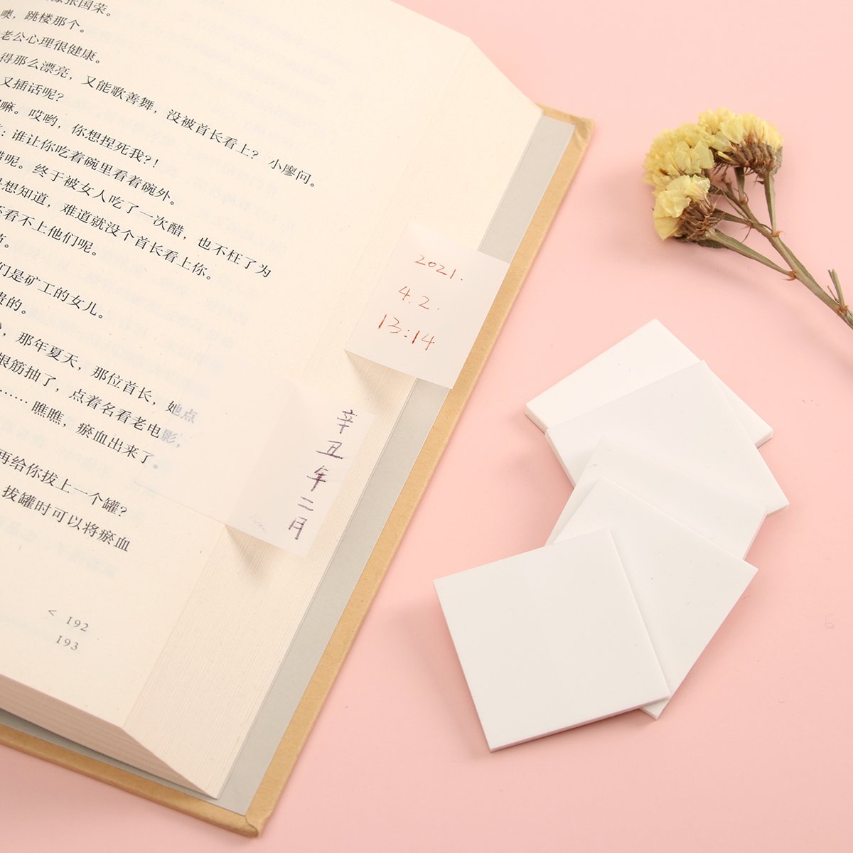 Transparent Sticky Notes White Self-Adhesive Stationery Memo Pads School Supplies Notepad