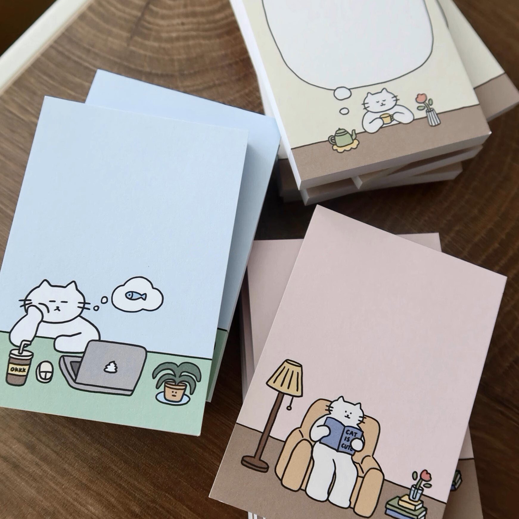 Custom Kawaii Stationary Stationery Store 3x3 Cute Things Pad Office Cube Sticker Sticky Notes Memo Pads