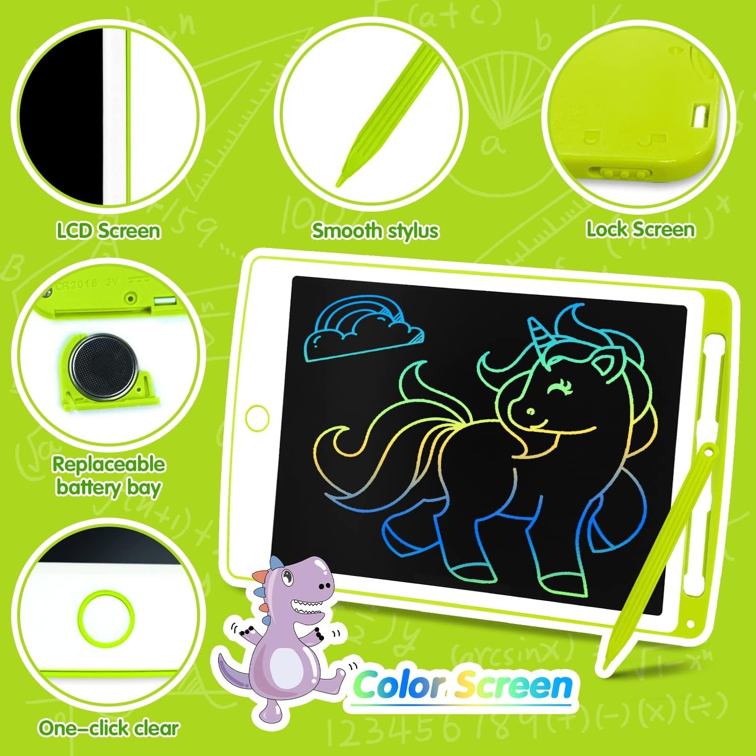 Lcd Writing Tablet Child Proof Gift Drawing Board Memo Magnet Pad Pen Paperless Notepad