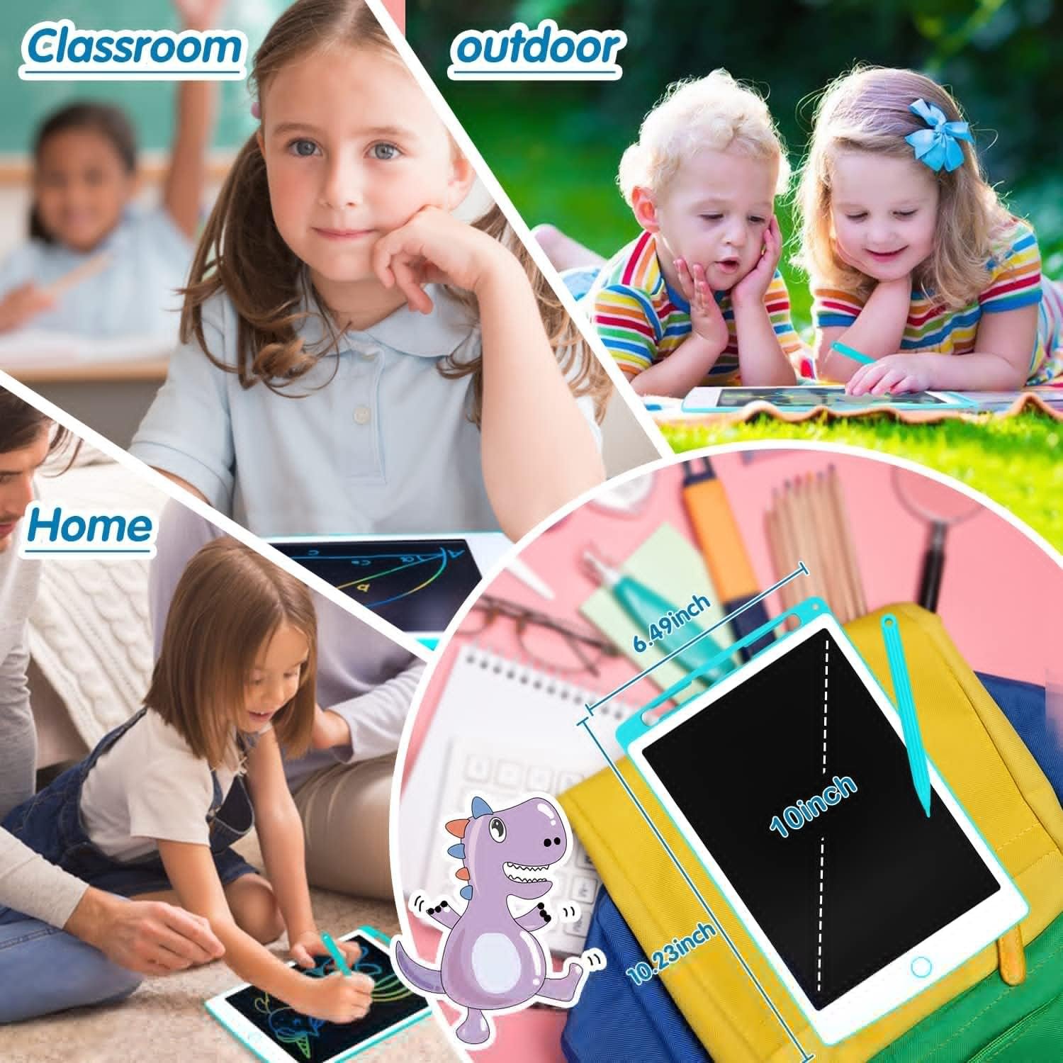 Lcd Writing Tablet Child Proof Gift Drawing Board Memo Magnet Pad Pen Paperless Notepad