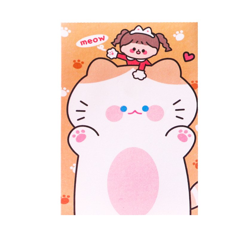Cute Cartoon Sticky Notes Set Self-Stick Notes Pads Animal Divider Tabs Bundle Writing Memo Pads School Office Supplies