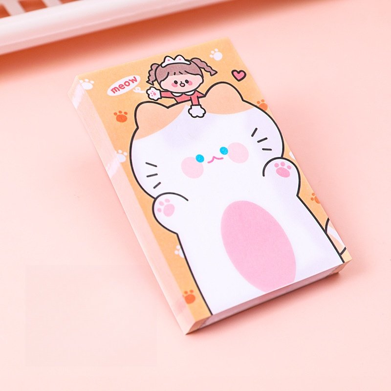 Cute Cartoon Sticky Notes Set Self-Stick Notes Pads Animal Divider Tabs Bundle Writing Memo Pads School Office Supplies