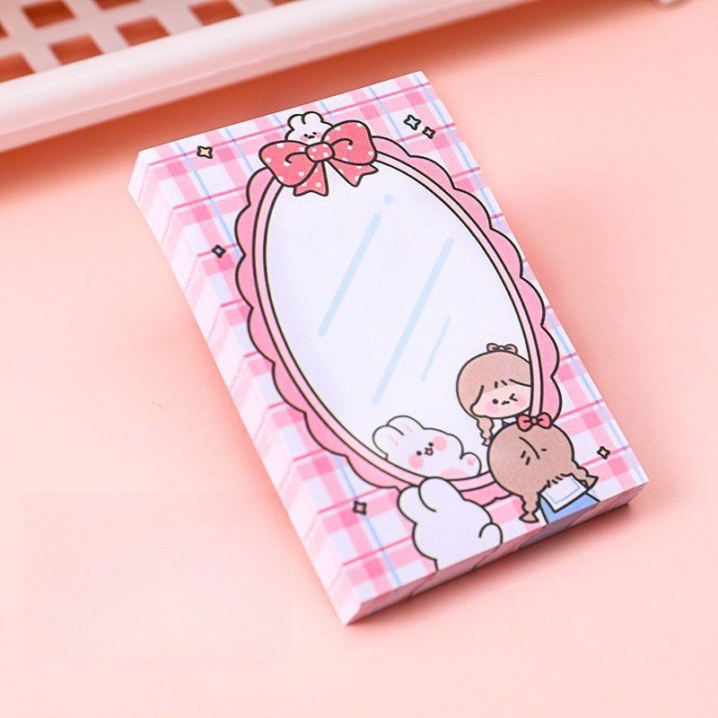 Cute Cartoon Sticky Notes Set Self-Stick Notes Pads Animal Divider Tabs Bundle Writing Memo Pads School Office Supplies