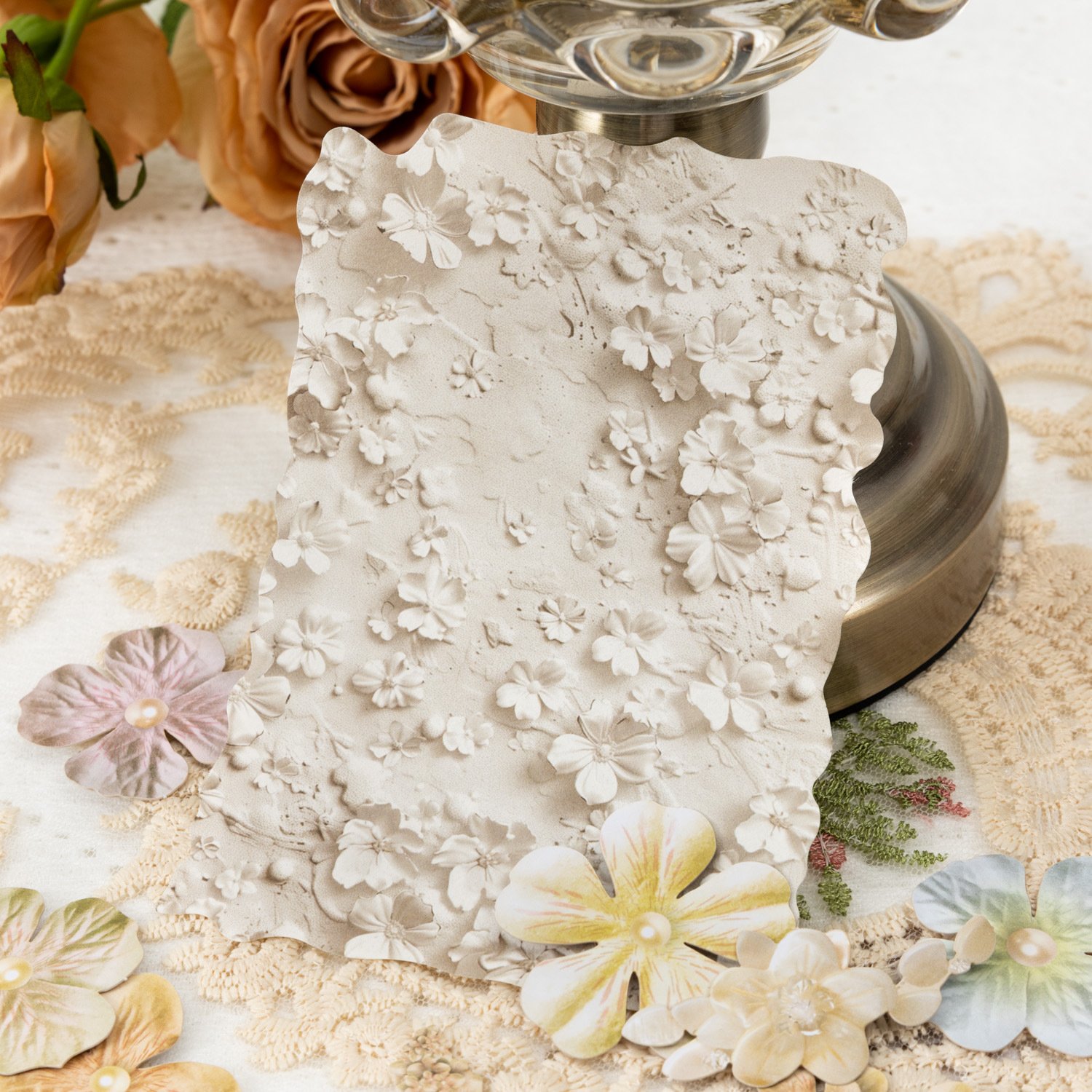 30pcs/pack Material Pack Paper Artist Series Textured Embossed Handbook Decoration Material
