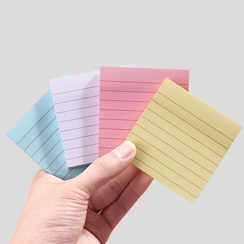 Memo pad sticky notes colorful square lined kraft paper office meeting note paper