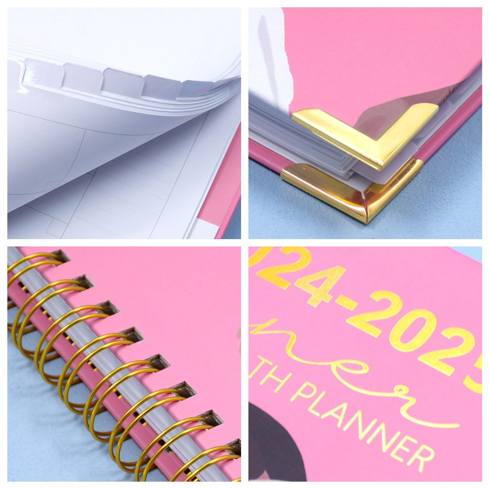Free Sample Custom 2024-2025 Hardcover A5 Life Journal Notebook Printed Diary Planner Printing