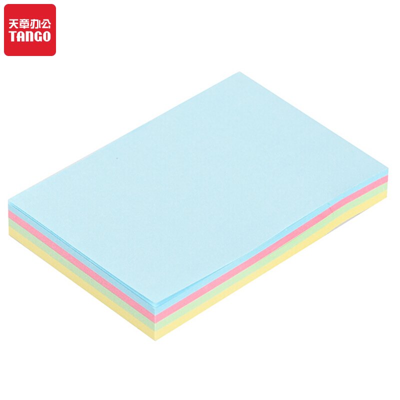 Convenience Sticker Notes Office 5-Color Fluorescent Film Label Sticker TANGO 76X76MM Sticky Notes Papers