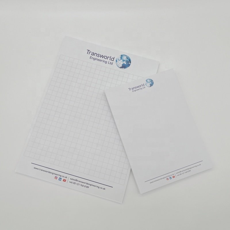 High Quality Promotional Used A4 A5 Size Memo Notepads Custom Printing Stationery Paper Writing Notedpad