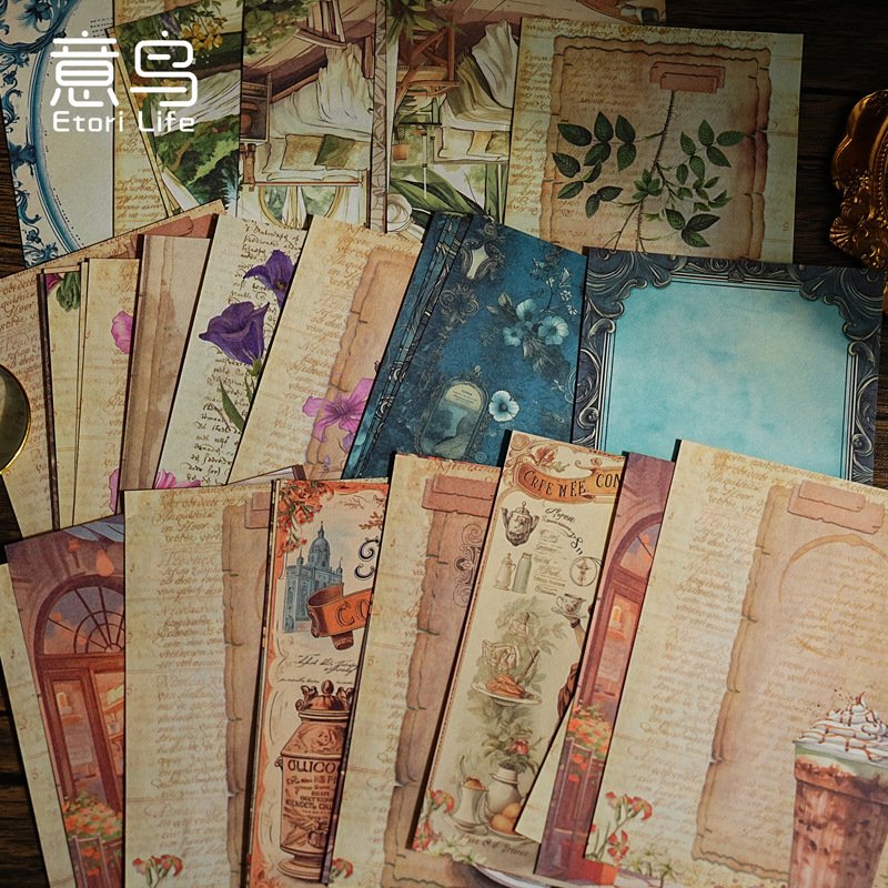 12pcs/pack Vegetable Paper Holiday Fragments Series Korean Light Retro Handbook Decoration Base Paper