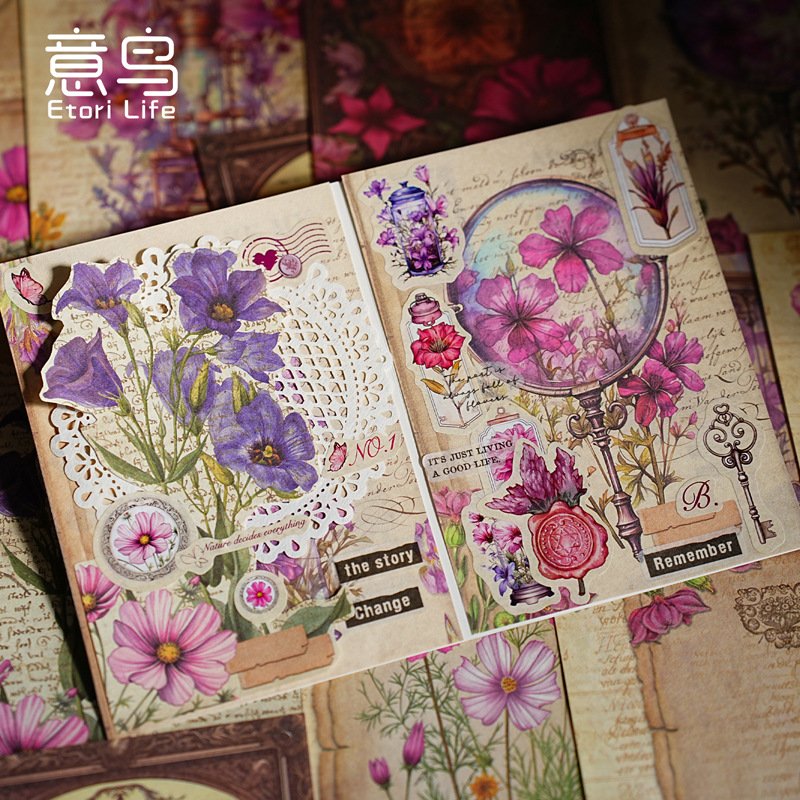 12pcs/pack Vegetable Paper Holiday Fragments Series Korean Light Retro Handbook Decoration Base Paper