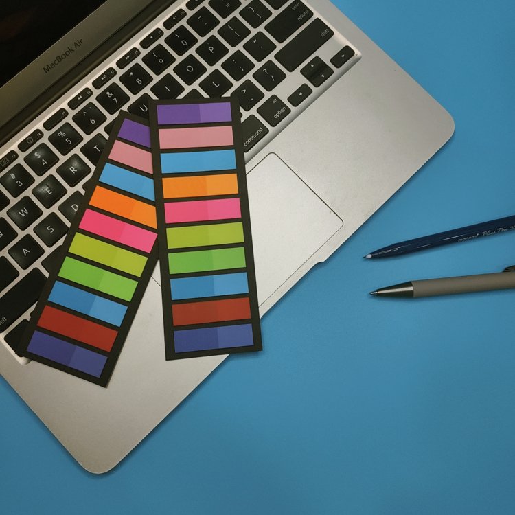 Index tabs Instruction sticker 10 colors neon flag sticky waterproof bookmark transparent notepad stationery sticky note