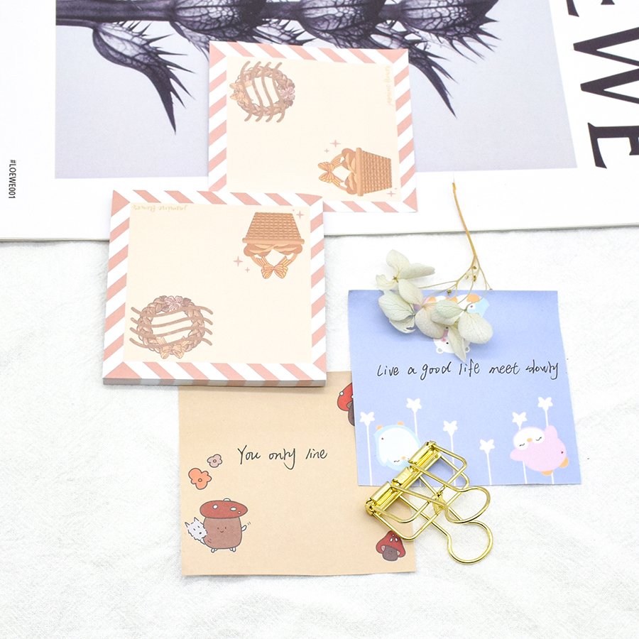 Hot Sale Mini Logo Sticky Notes Set Suitable for daily use Uniquely designed sticky notes.