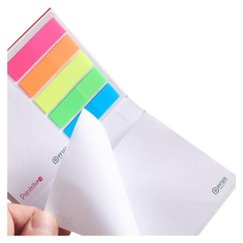 Promotional Customized Note Pad Paper Stickers index Rectangular Desktop Sticky Note Set Leather Box Memo Pad With Custom Logo