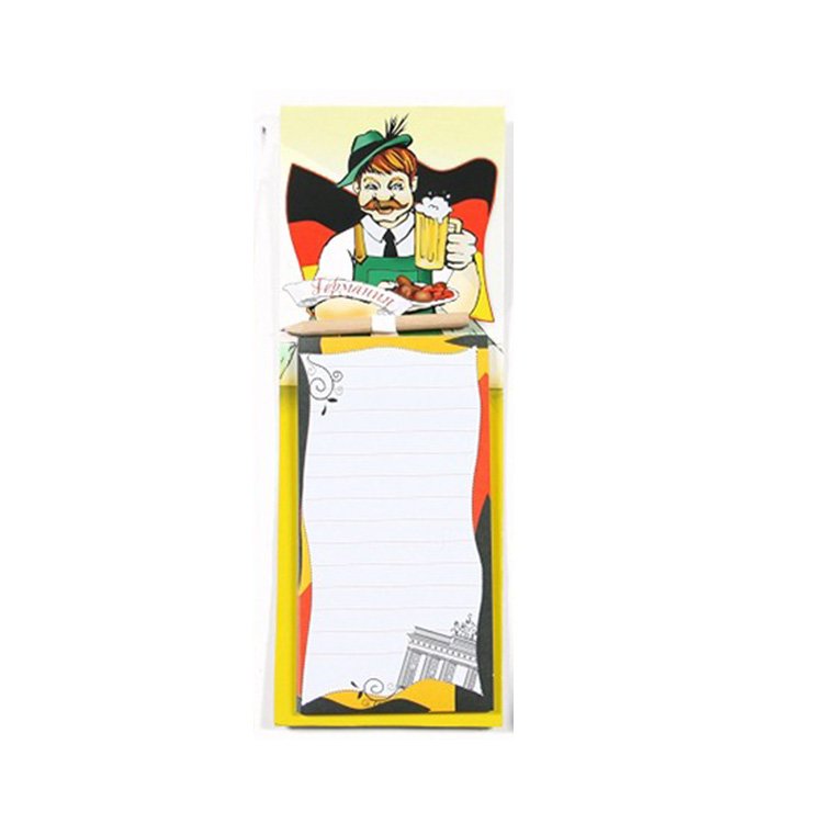 2022 writing note pad custom print memo pads tear off magnet notepad with pen