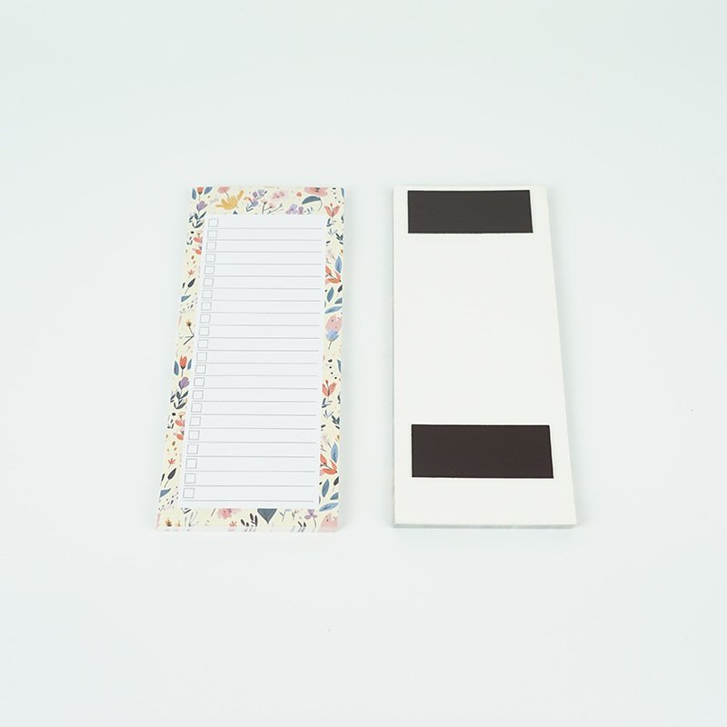 6 pads 50 Sheets/Pad Magnetic Notepads bookmark for Grocery List, Shopping List , Reminders Magnetic Back flowers Memo Pads