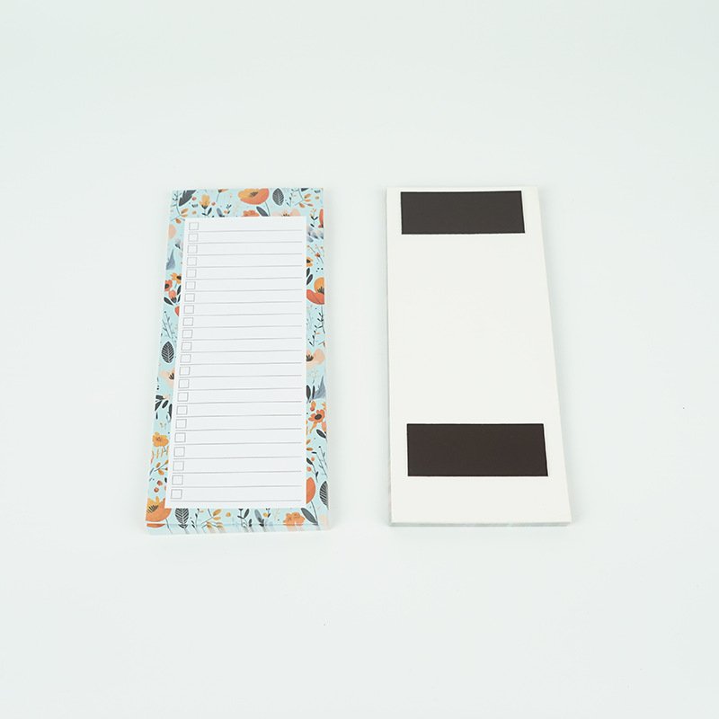 6 pads 50 Sheets/Pad Magnetic Notepads bookmark for Grocery List, Shopping List , Reminders Magnetic Back flowers Memo Pads