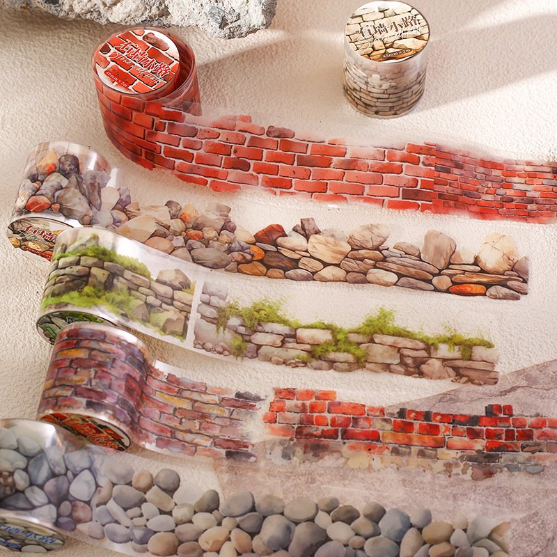 Tape stone wall pathway wall texture scrapbook stickers priming collage European scrapbooking supplies scrapbook paper pack
