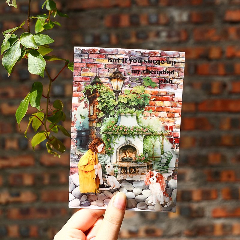 Tape stone wall pathway wall texture scrapbook stickers priming collage European scrapbooking supplies scrapbook paper pack