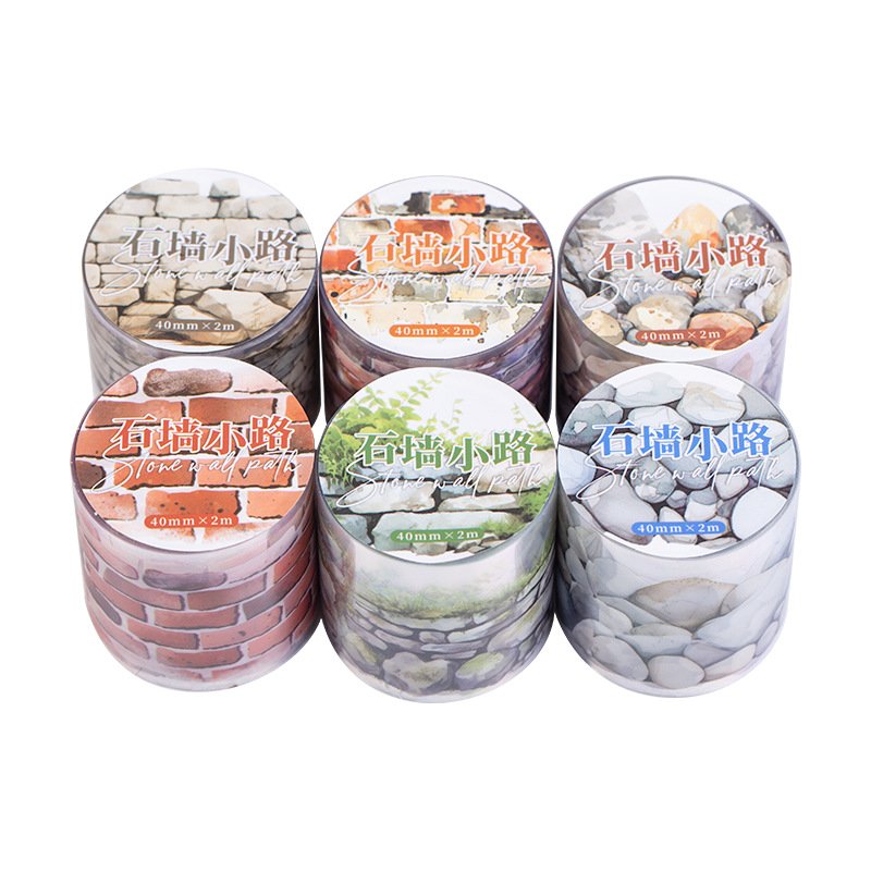 Tape stone wall pathway wall texture scrapbook stickers priming collage European scrapbooking supplies scrapbook paper pack