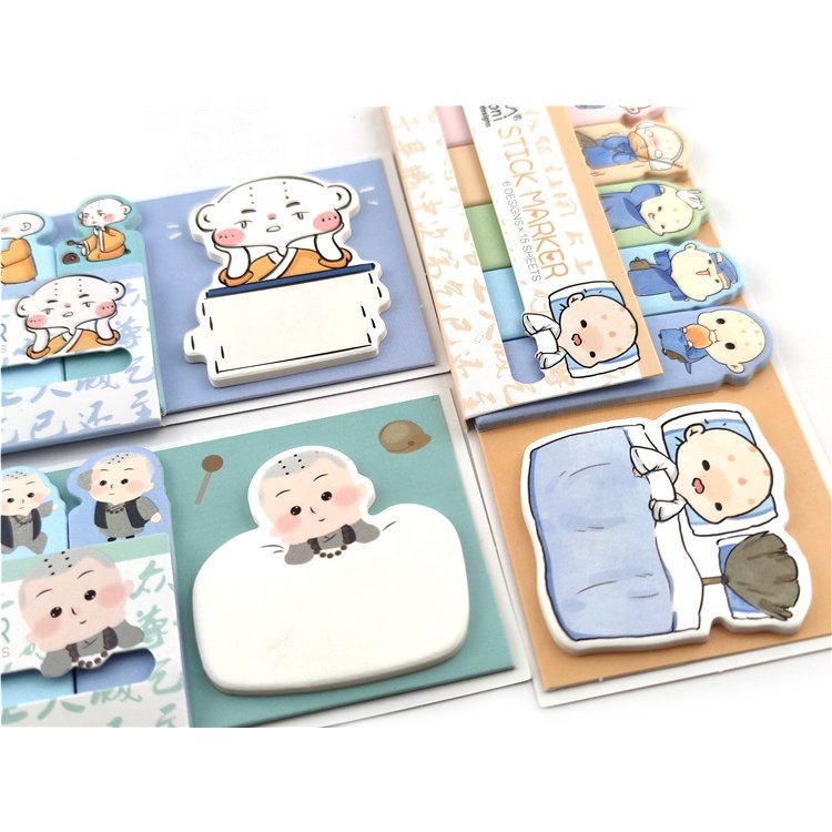 Cute Flags Tabs Sticky Notes Kawaii Cartoon Memo Pads Sticky Note Bookmark Planner Stickers