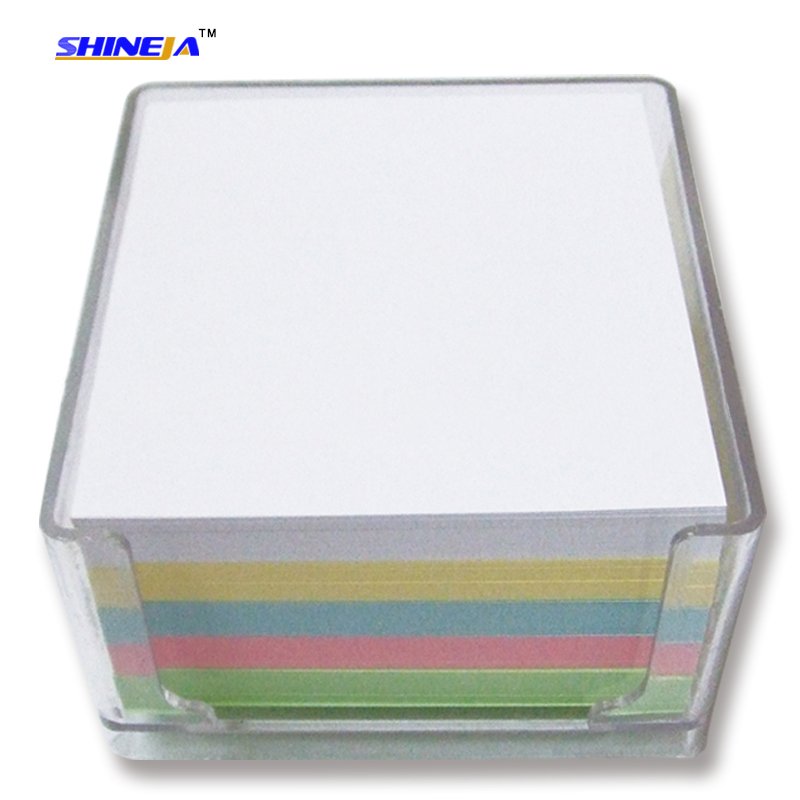 Good quality assorted colorful paper notes with plastic box for school and office