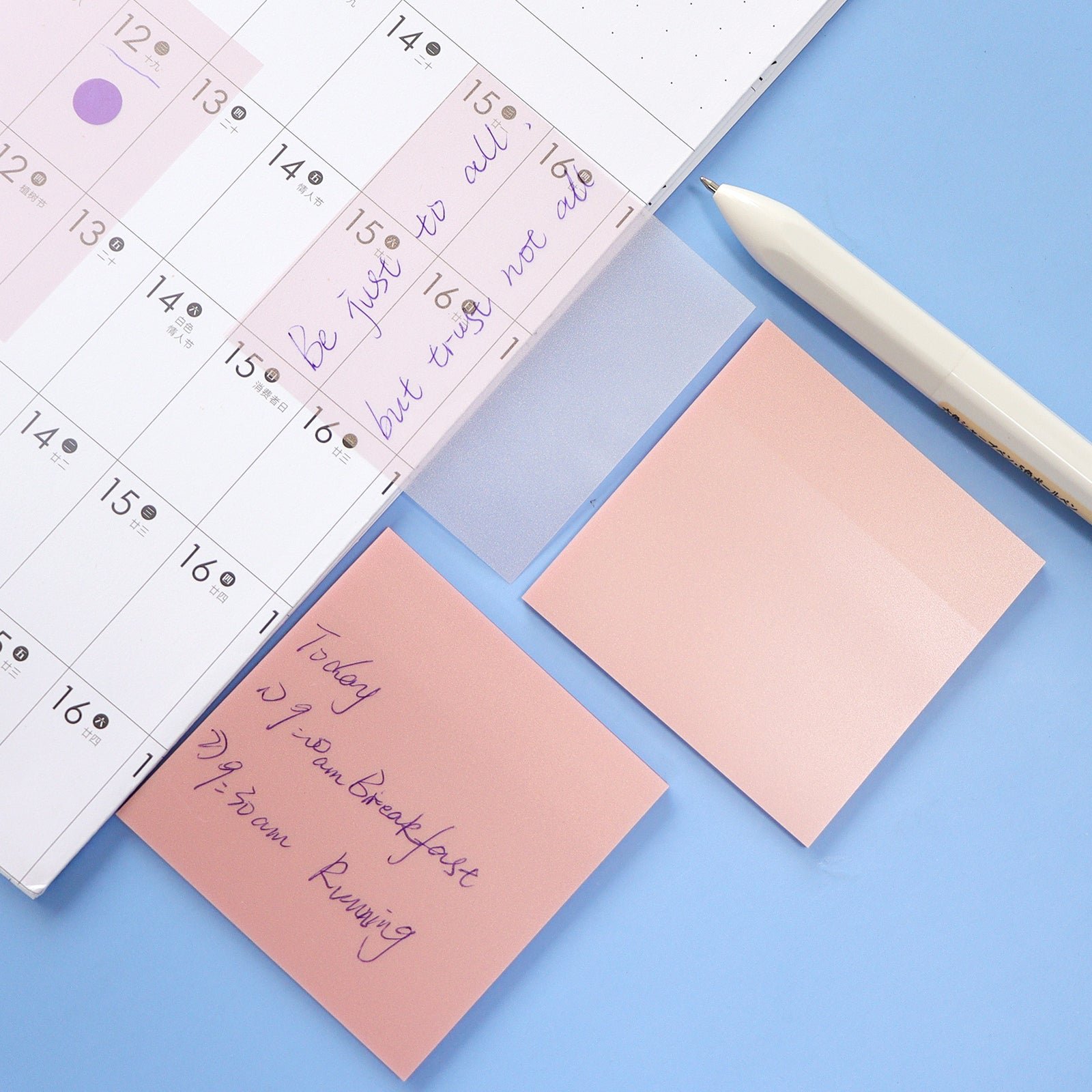 Custom Shape Promotional Printing Cute Yellow Clear Translucent Sticky Notes Memo Pad Book Holder Set With Logo Tabs