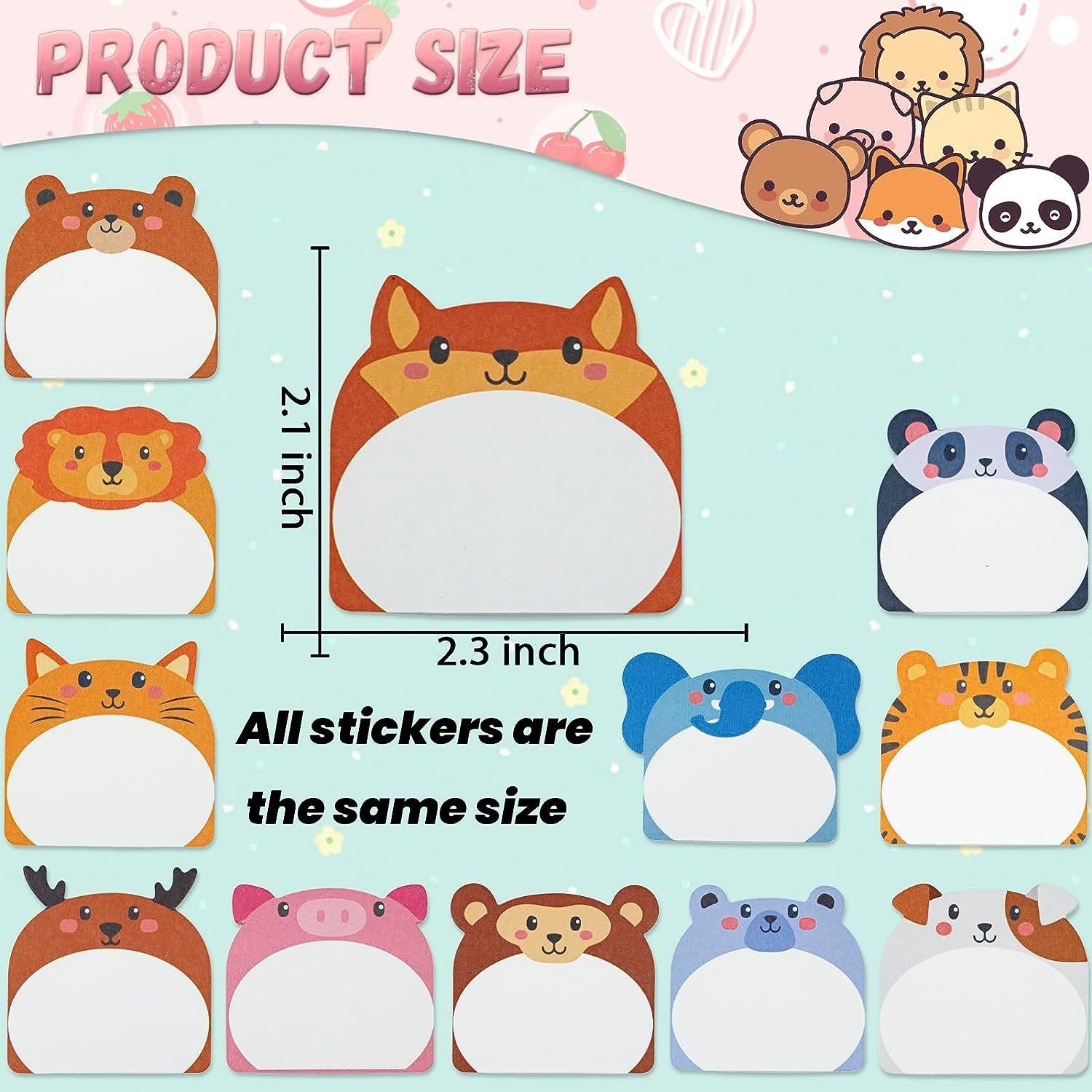 Sticky note Message note Animal shape Notepad self-adhesive Irregular shape Decorative sticker customizable