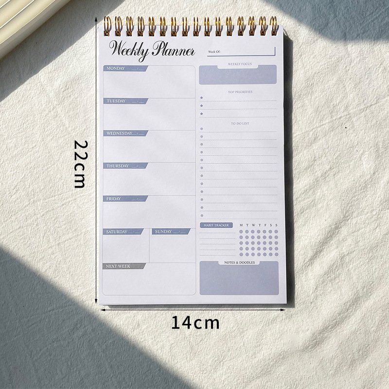 Custom High Quality Custom Daily Memo Pad Notepad Weekly Tear Off To Do List Notepad Spiral Notebook