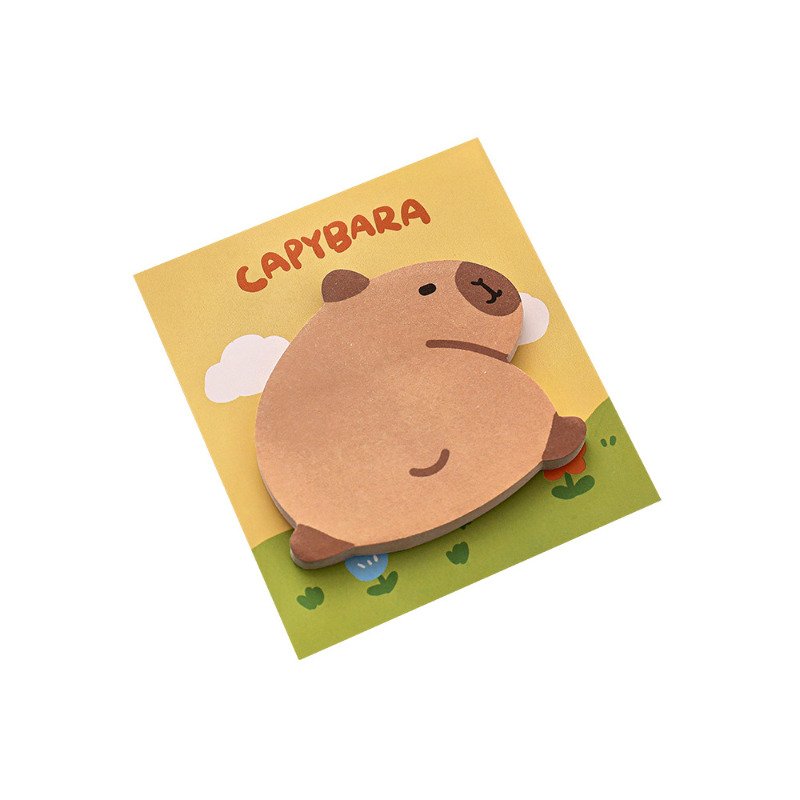 Cartoon capybara special-shaped notes student ins cute self-adhesive note book kapibara message note N times