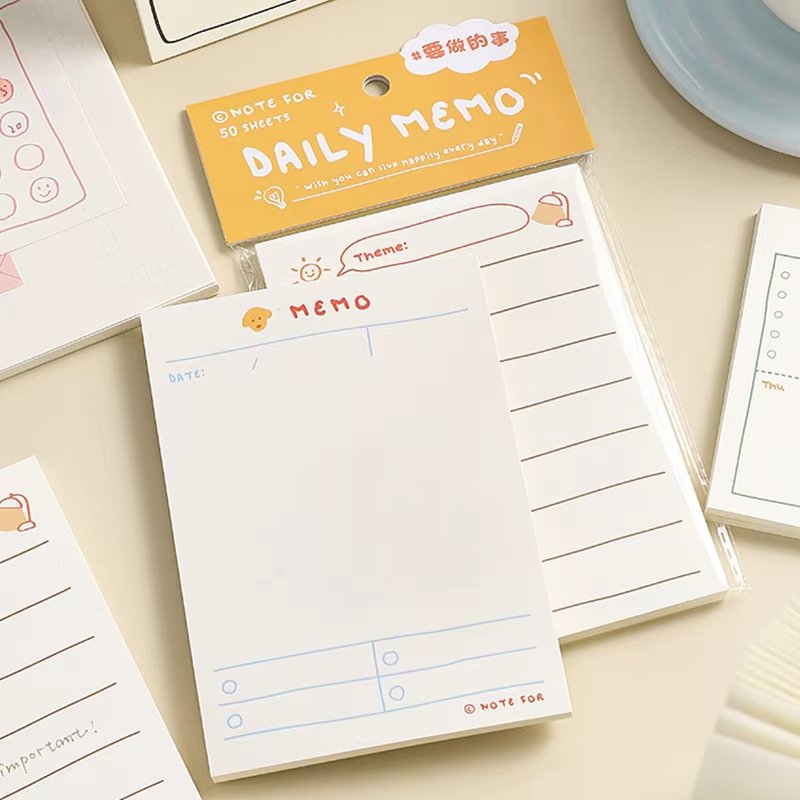 Custom Logo Manufacturer Cute Funny Memo Pad Do List Monthly Office Work Lined School Gift Notepads Printed Notepad Sticky Note