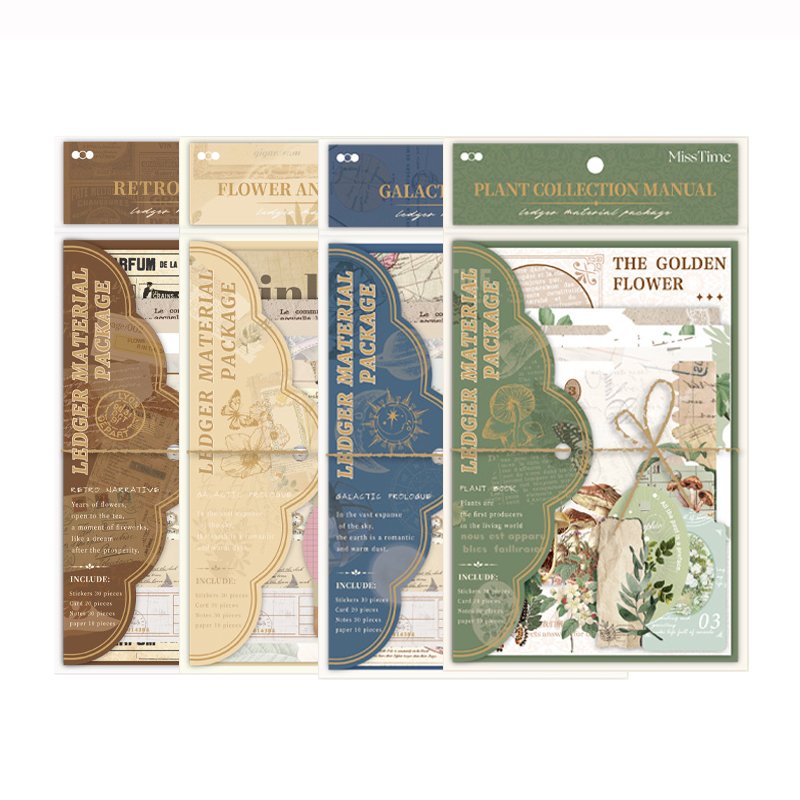 Vintage Decorative Hand Account Literature And Art Scrap-booking Stationery Decoration Memo Customization Paper Set