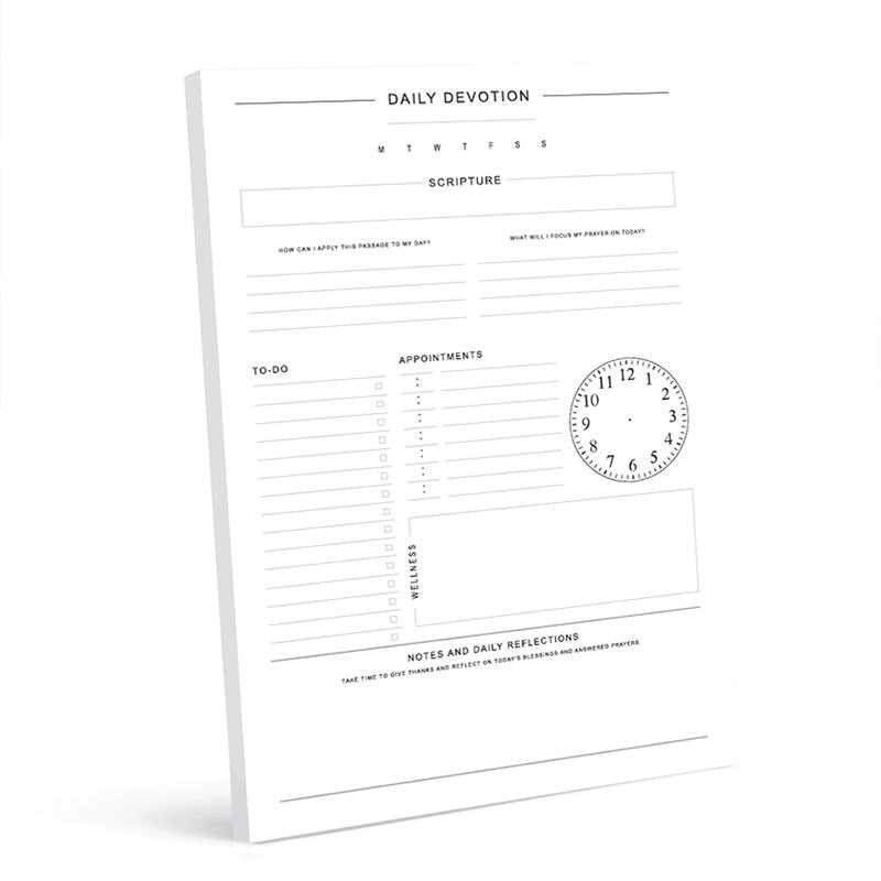 Customised OEM Daily Planner Notepad Tear-Off Daily Planning Pad Organizer with To Do Lists Schedule Productivity Tracker