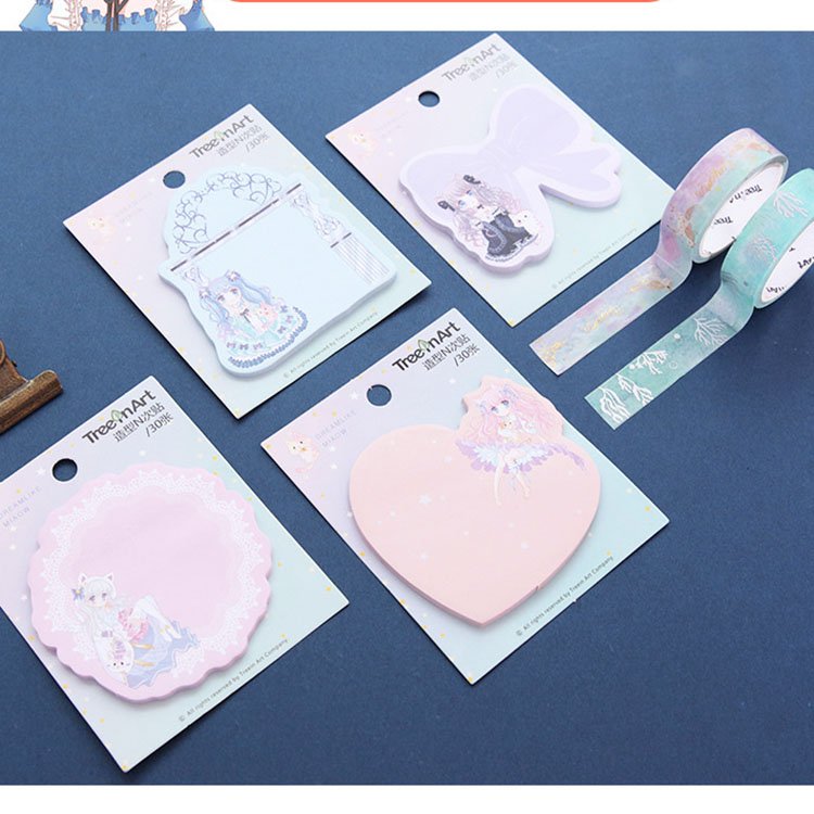 Cute Kawaii Sticky Notes Office Decor Memo Pad Shipping Supplies Decoration Japanese Stationery