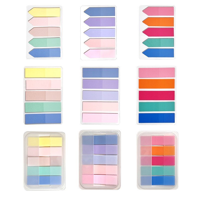 Sticky notes pet index stickers solid color creative student diy notebook message memo note note sticker for classification