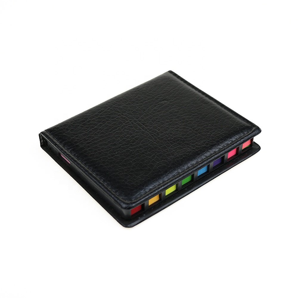 Promotional Memo Pallet Custom Sticky Note Set Desktop Sticky Note Pads with PU Leather Box