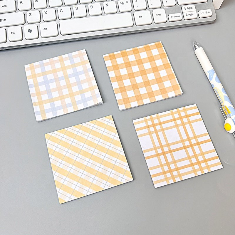 Wholesale sticker scrapbook stationery school supplies custom colors printed self-adhesive note kawaii memo pad planner notepad