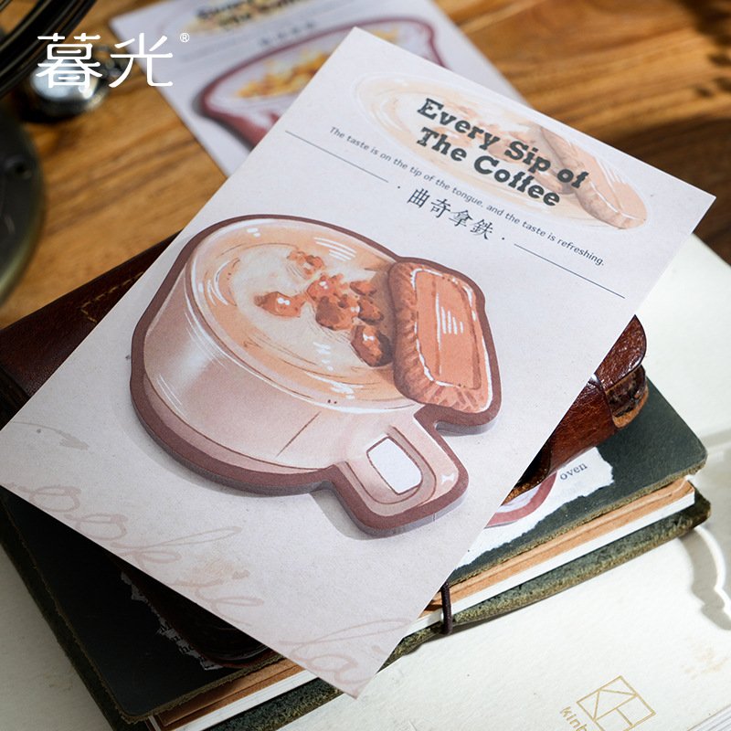 Creative Hand-painted Drinks Sticky Notes Self-adhesive Memo Pad Shaped Stickers Stationery Gifts Custom Sticky Notes With Logo