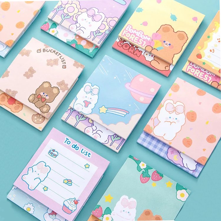 Personalized Custom Memo Notepad Custom Shape Print Unicorn Kawai Cute Memo Pad Sticky Notes Custom Memo Pad 3D