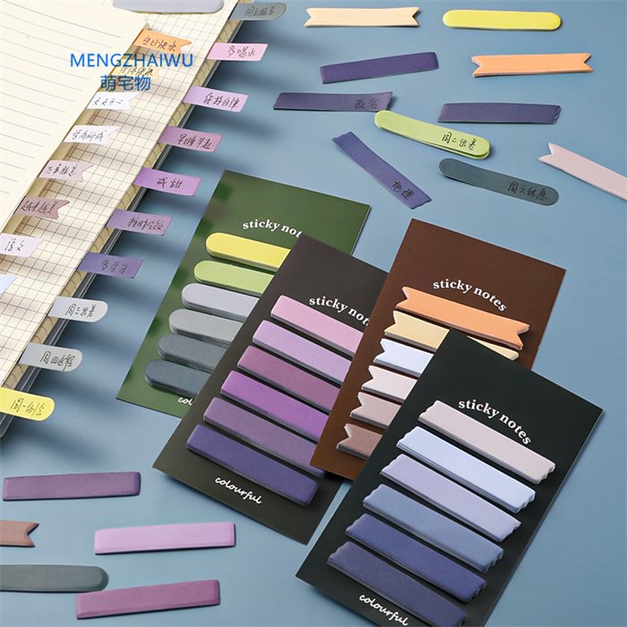 Germany wholesale kawaii bulk stationery office supplies vintage memo pad Key mark classification gradient dispenser sticky note