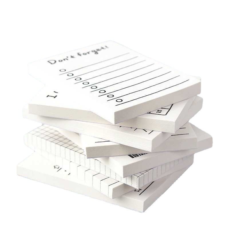 White Sticky Note Paper Daily Planner Punch Card Sticky Note Book