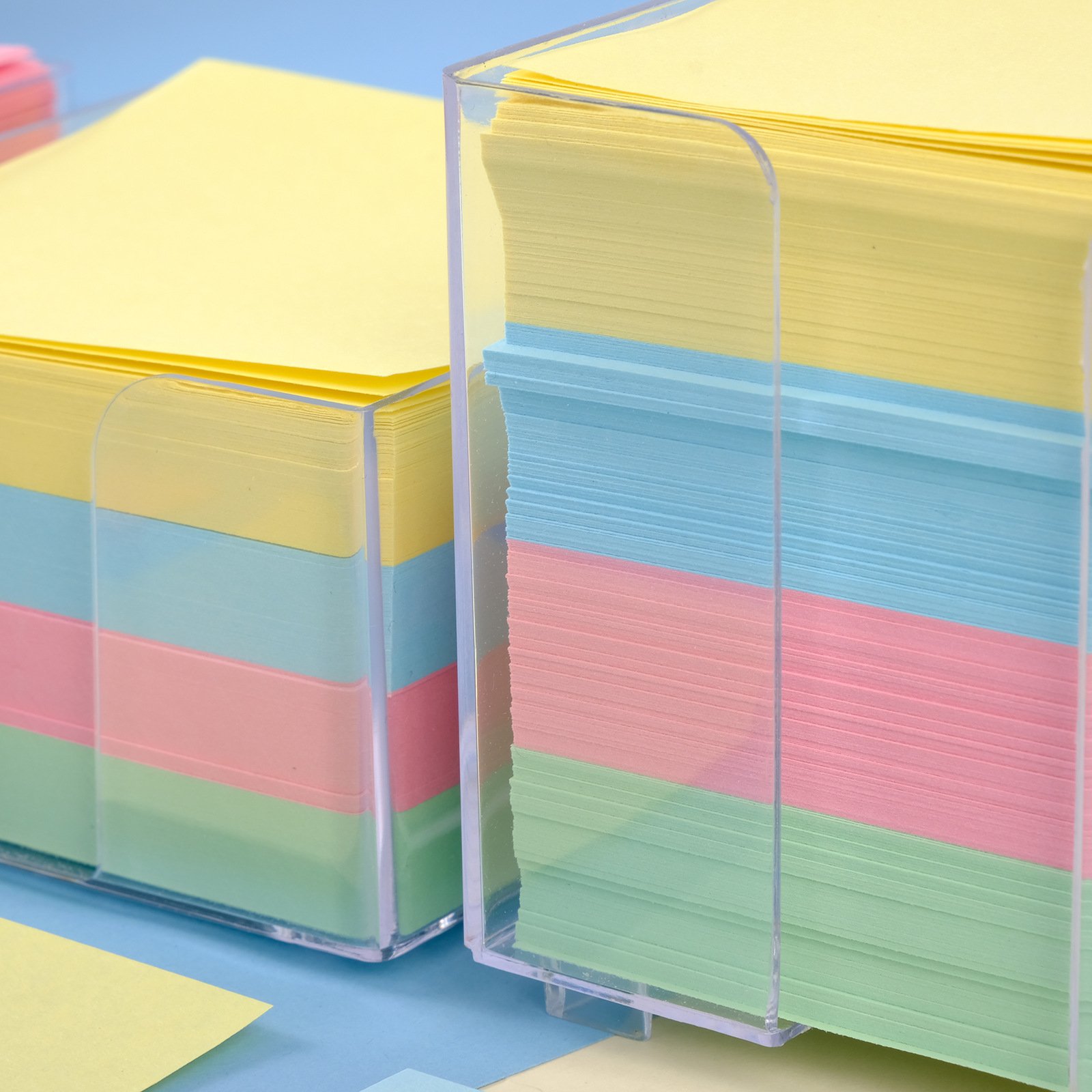 Customized Memo cube paper notepads sticky note with plastic memo holder