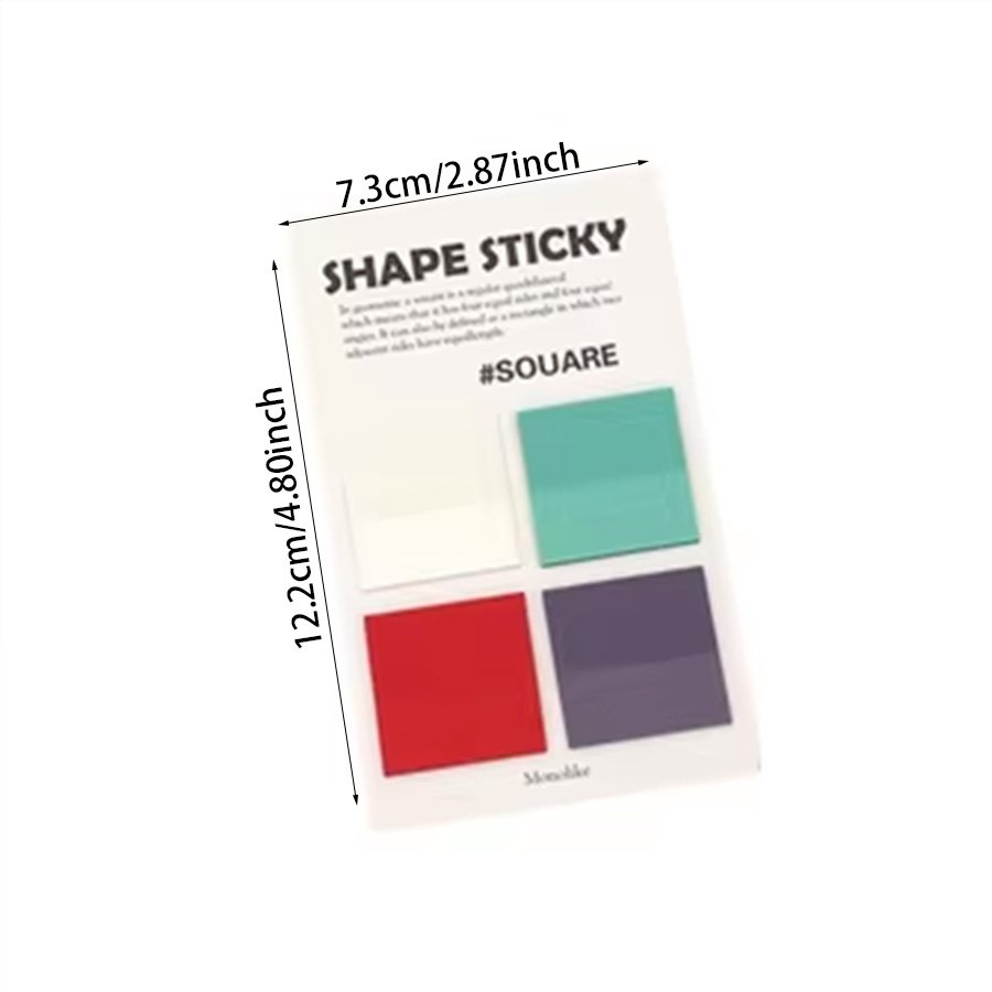 8pcs 4.8*2.87in Neat Edged Moderate Viscosity Creative Design Handwritten Account Note Paper Memo Pad school supplies