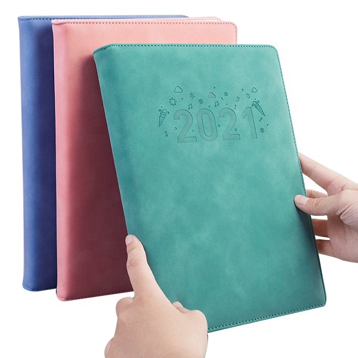 24 Hours Custom Offset Printing Thick Leather A5 Lined Journal Notebook With Pen