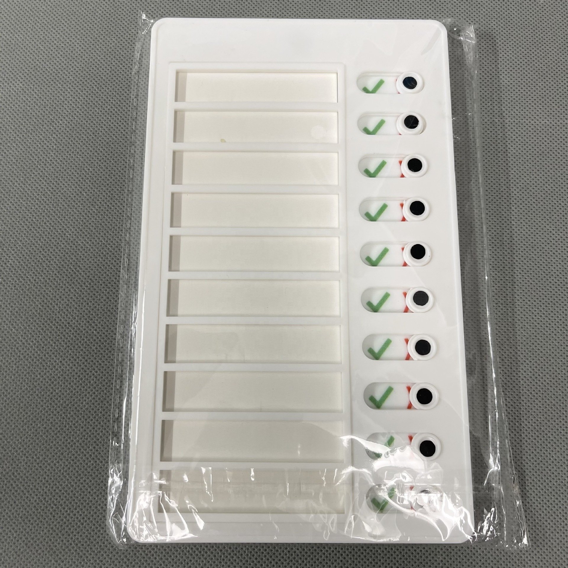 Multi-purpose Wall Hanging Checklist Memo Plastic Board For Rv Home Wall School Classroom Elder Care Adjustable Chores Checklist